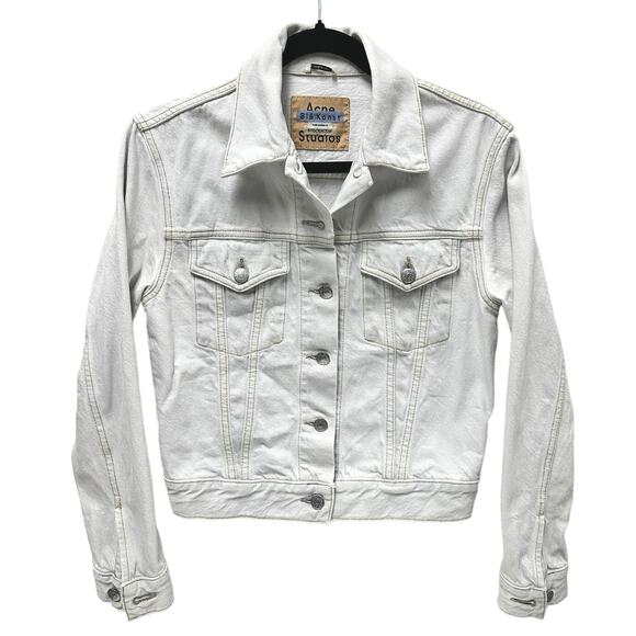 ACNE STUDIOS Women's 1999 Sky Denim Jacket Size 34 (US 2) in Stonewashed - Picture 2 of 12